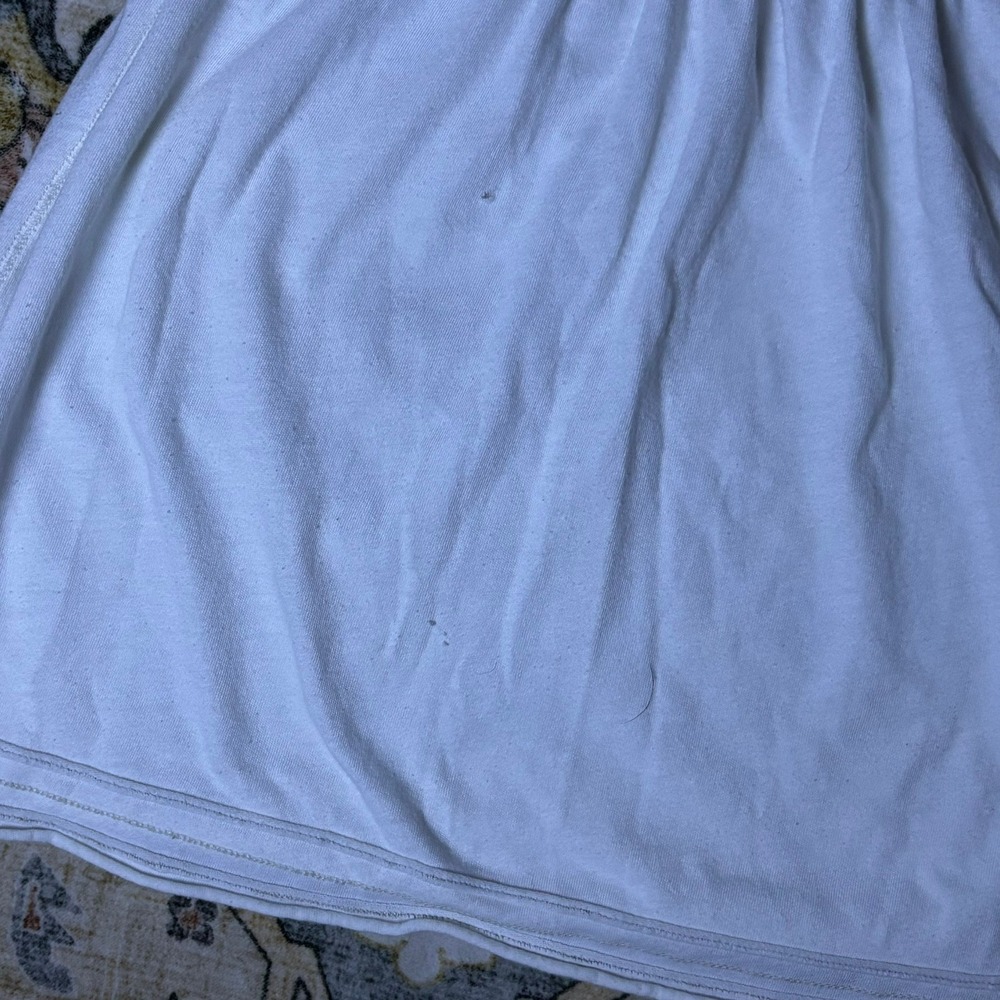 Vintage Abercrombie & Fitch White Empire Waist Babydoll Top Y2K Moose Logo Small - Picture 13 of 15